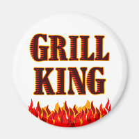Grill King BBQ Saying Magnet