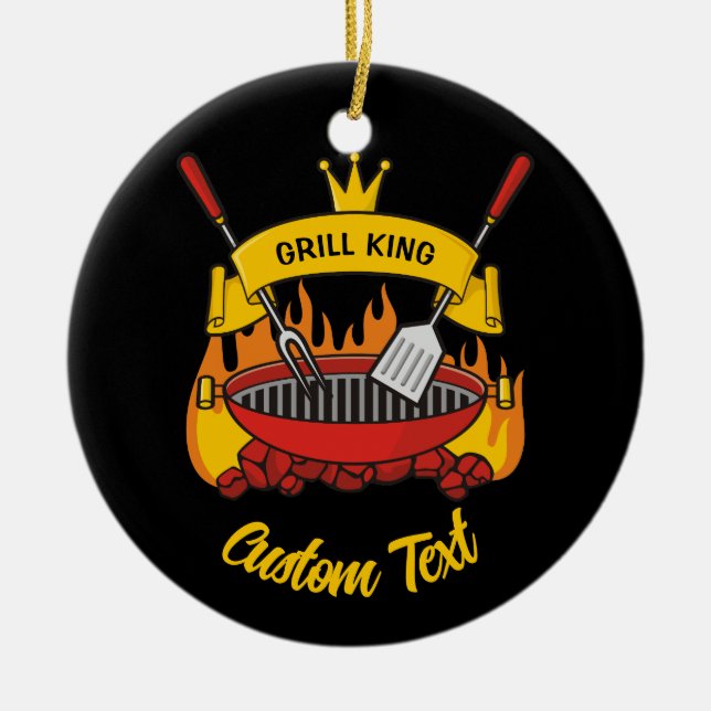 Grill King Ceramic Ornament (Front)