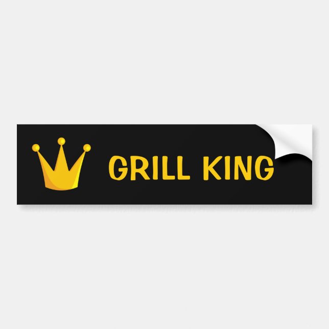 Grill King Crown Bumper Sticker (Front)