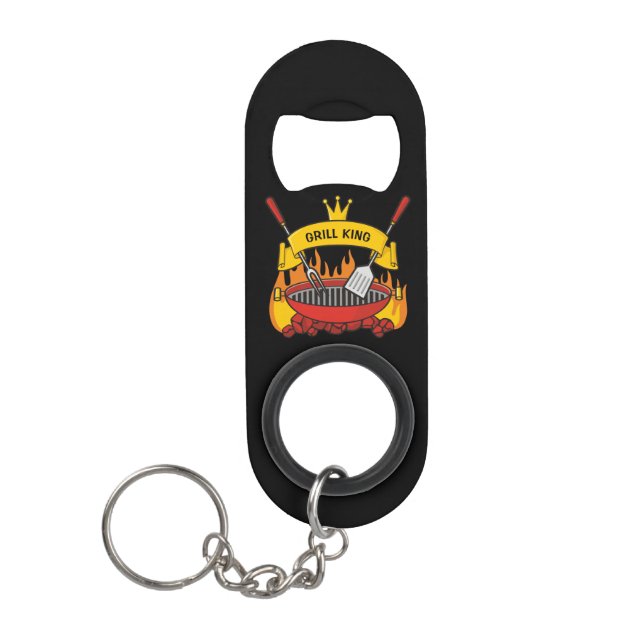 Grill King Keychain Bottle Opener (Front)