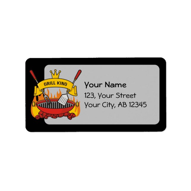 Grill King Label (Front)