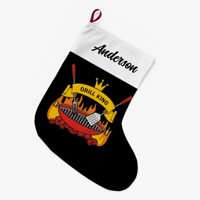 Grill King Large Christmas Stocking (Front (Hanging))