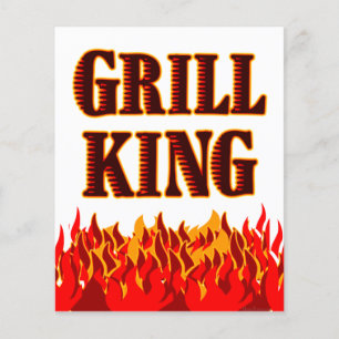 Grill King Red Flames Custom Flyer Template