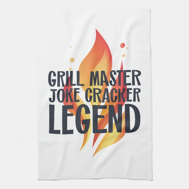 Grill Legend BBQ Poster Kitchen Towel (Vertical)