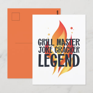 Grill Legend BBQ Poster Postcard