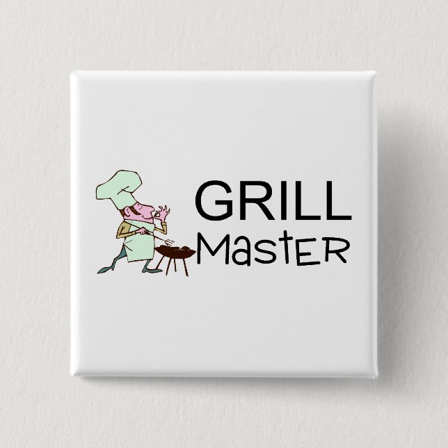 Grill Master 2 Inch Square Button (Front)