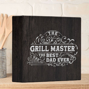 Grill Master and Best Dad Ever Father Black Recipe Binder