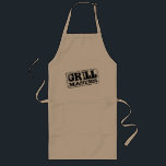 Grill master BBQ aprons for men | beige and black<br><div class="desc">Grill master BBQ aprons for men | beige and black. Cool barbecue gift for home bbq kings like dad,  uncle grandpa etc. Vintage rubber stamp design.</div>