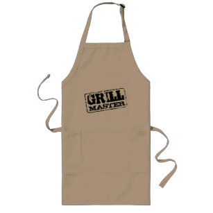Grill master BBQ aprons for men   beige and black