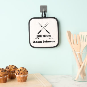 Grill Master - BBQ Forks - Personalized Pot Holder
