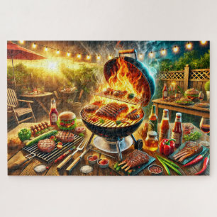 Grill Master BBQ Funny Father's Day Cookout Gift Jigsaw Puzzle