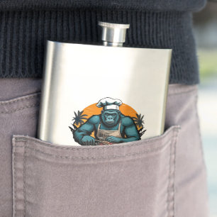 G'rill Master BBQ Griller Fun Pun Hip Flask