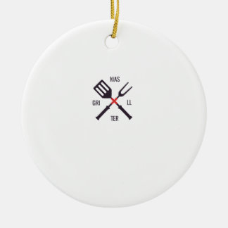 Grill master ceramic ornament