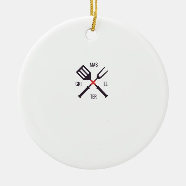 Grill master ceramic ornament (Front)