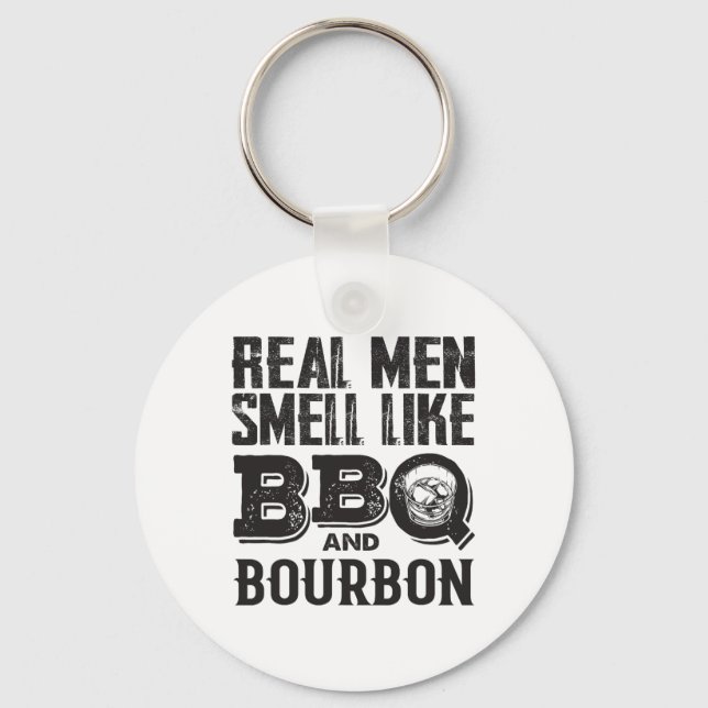 Grill Master Chef Grilling Byrbecue Lover Bbq And  Keychain (Front)