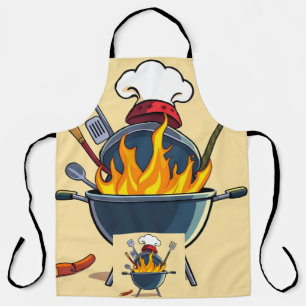 Grill Master Dad Apron – Funny BBQ Chef Gift for F