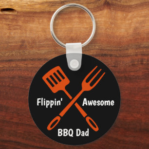 Grill Master Dad BBQ  Keychain
