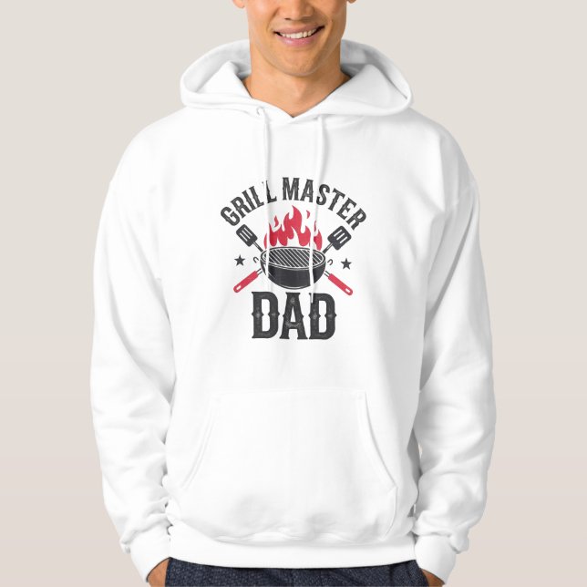 Grill Master Dad – Funny BBQ Father's Day Gift Hoodie (Front)