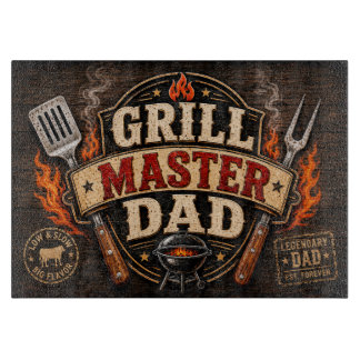Grill Master Dad (Legendary Dad) Cutting Board