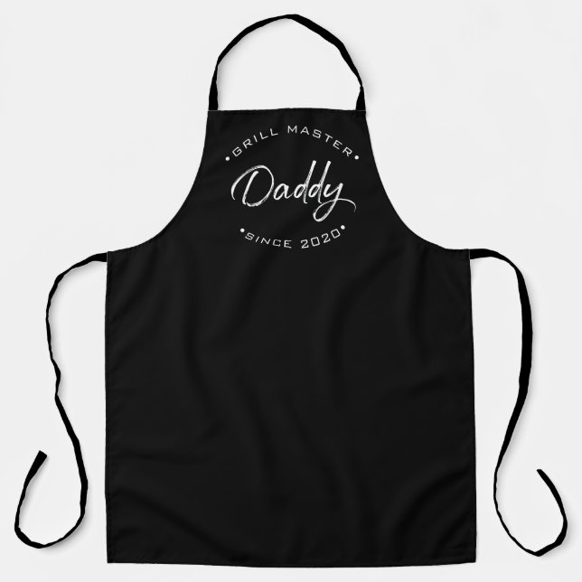 Grill Master Daddy Since Personalized Year Apron (Front)