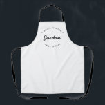 Grill Master Established year Personalized Name  Apron<br><div class="desc">Inspire the Grill Masters in your life with our personalized Grill Master Established Year Name Apron. This modern and unique apron is the perfect gift for those talented chefs who take pride in their grilling skills. Customize this apron with the name of the Grill Master and the established year of...</div>