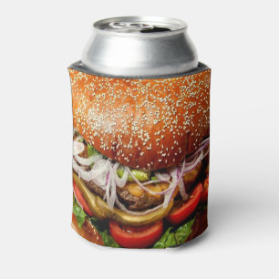 grill master father's day hamburger cheeseburger can cooler