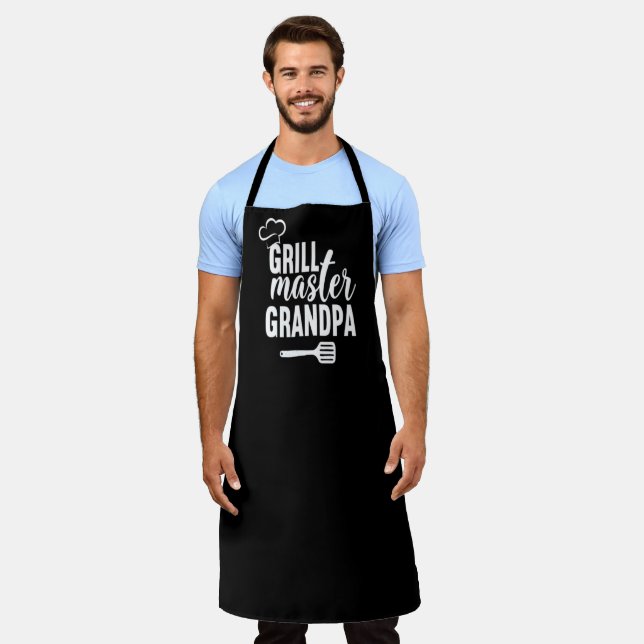 Grill Master Grandpa All-Over Print Apron (Worn)