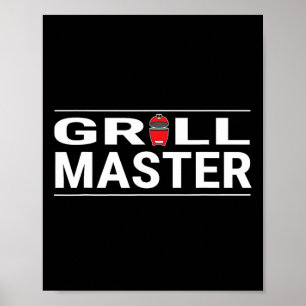 Grill Master Kamado Style Bbq Barbecue Pitmaster Poster