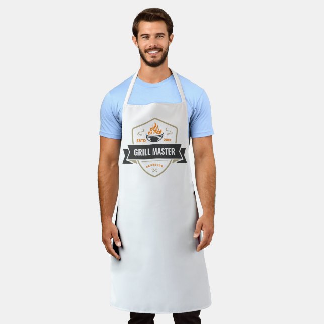 Grill Master - Personalize Custom Text Apron (Worn)