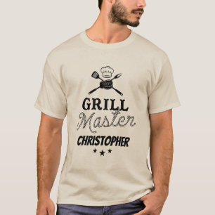 Grill Master Personalized Father's Day BBQ T-Shirt