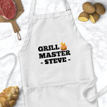 Grill Master Personalized Name Apron For Men<br><div class="desc">Grill Master Personalized Name Apron For Men. Funny grill master bbq grilling apron for men. Personalize this custom design with your own name or text.</div>