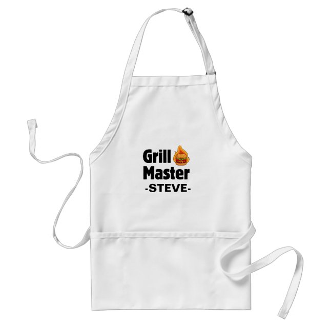 Grill Master Personalized Name Apron For Men (Front)