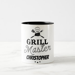 Grill Master Personalized Two-Tone Coffee Mug