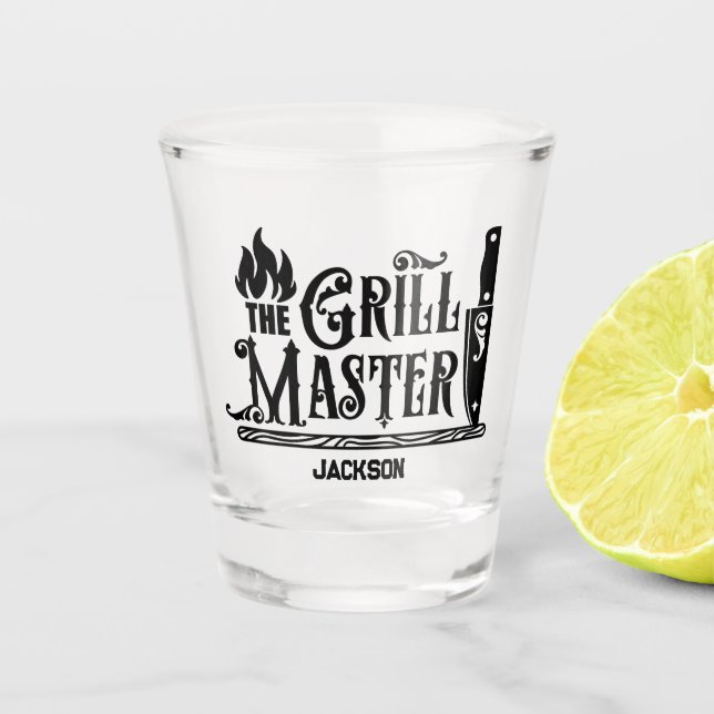 Grill Master Shot Glass (Front)