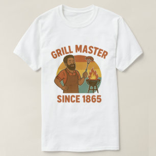 Grill Master Since 1865 Juneteenth BBQ Heritage T-Shirt