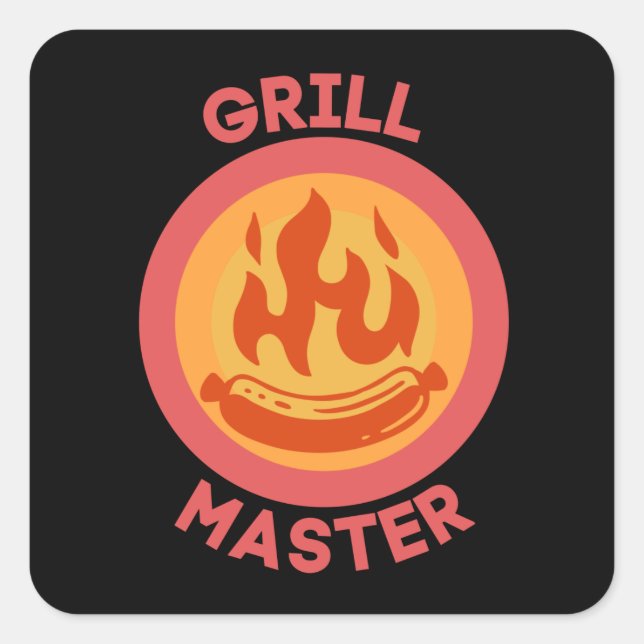 GRILL MASTER SQUARE STICKER (Front)