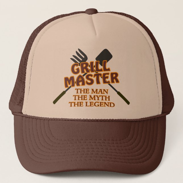 GRILL MASTER - THE MAN THE MYTH THE LEGEND TRUCKER HAT (Front)