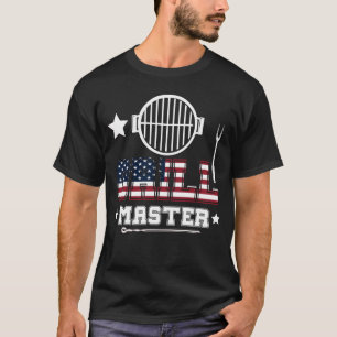 Grill Master USA Flag Patriotic Barbeque T-Shirt