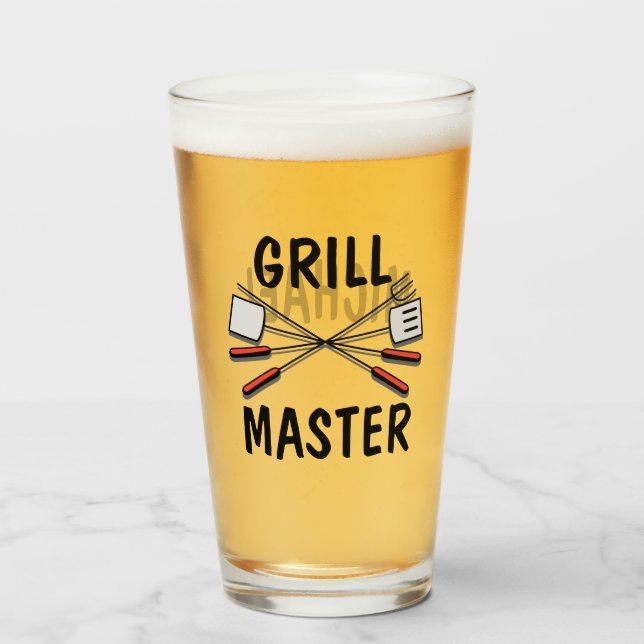Grill Master with Name Glass (Front Filled)