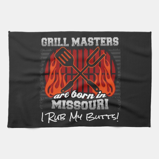 Grill Masters Are Born In Missouri Add A Slogan Kitchen Towel