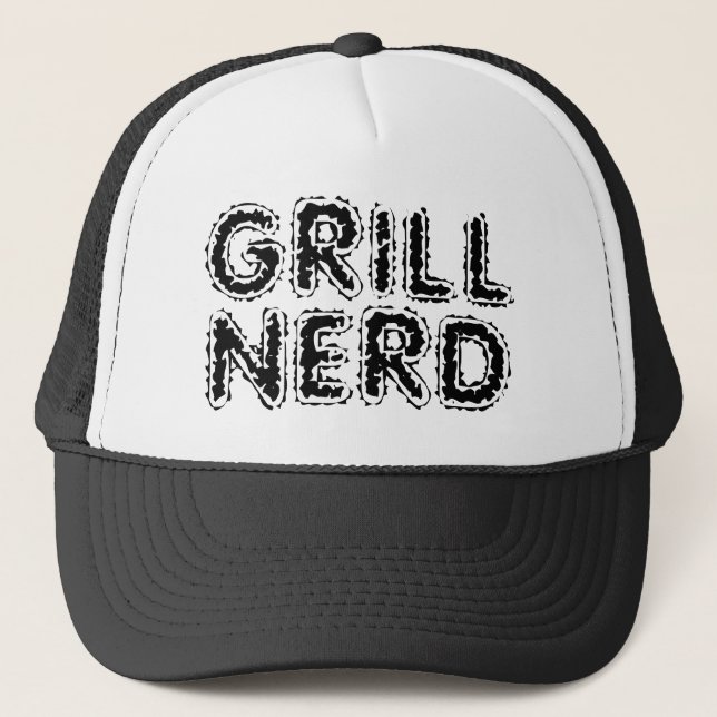 Grill Nerd funny trucker hat for BBQ chef (Front)