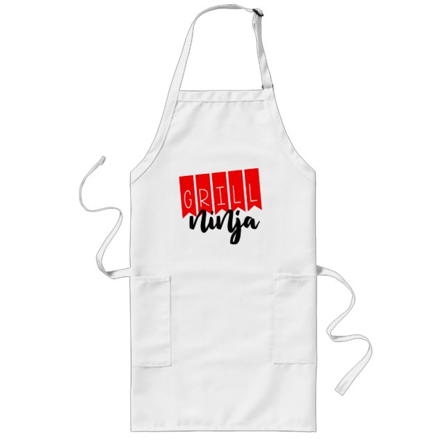 Grill Ninja Funny Apron Summer BBQ Grilling Fun (Front)
