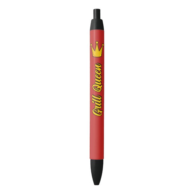 Grill Queen Crown Black Ink Pen (Front Vertical)
