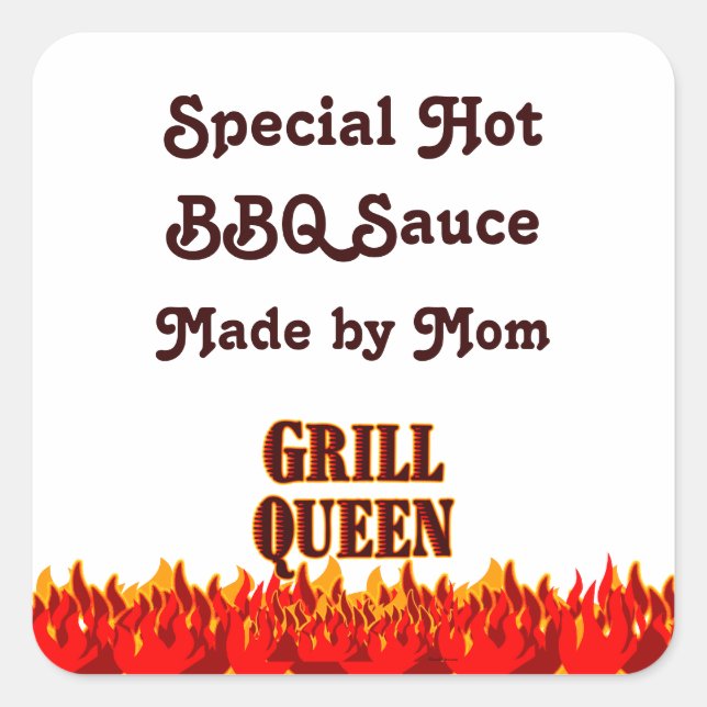 Grill Queen Custom Canning Étiquettes (Devant)