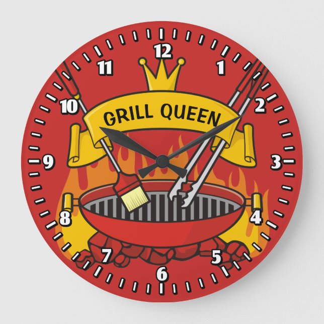 Grill Queen Large Clock (Front)