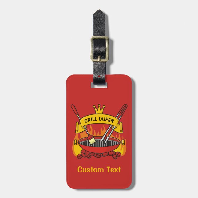 Grill Queen Luggage Tag (Front Vertical)