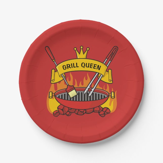 Grill Queen Paper Plate (Front)