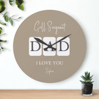 Grill Sergeant Dad I Love You Name Customized