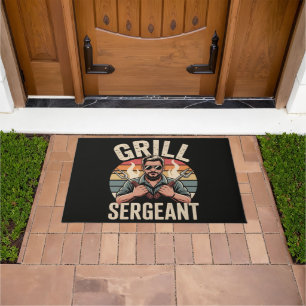 Grill Sergeant Fathers Day BBQ Dad Gift Doormat