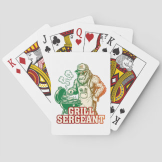 Grill Sergeant Funny Bigfoot Poker Cards